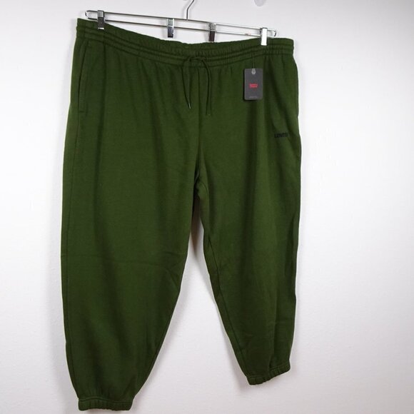 Levi's Sweatpants Pants Men's Size 2XL Green Elastic Drawstring Waist - Picture 3 of 12